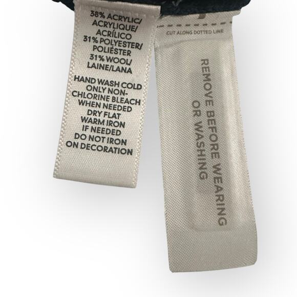 Ann Taylor LOFT Women's Rhinestone Sweater Size XS Navy Blue Wool Blend - Picture 5 of 6